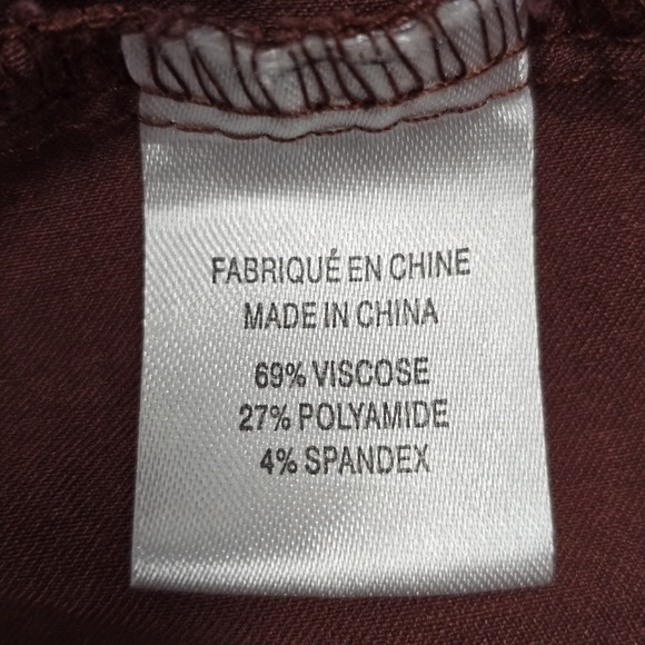 Lily Morgan Skirt Womens Large Brown Front Zip Stretch Pencil Casual Soft Modern - Picture 6 of 11